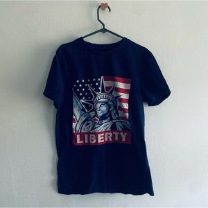 Fourcast navy blue patriotic t-shirt